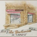 Watercolor for Bakery "Les Gourmandises de Chazay" Chazay d'Azergues